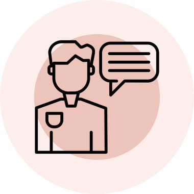 Konuş. Web simgesi basit illüstrasyon