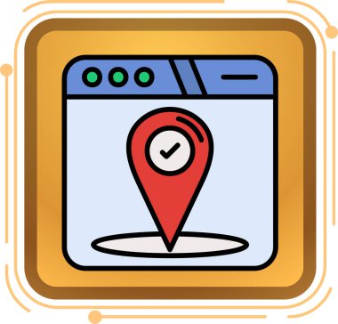 gps gps konum simgesi - taslak biçimi