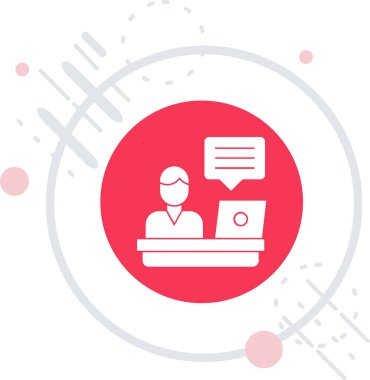 Modern ofis simgesinin vektör illüstrasyonu