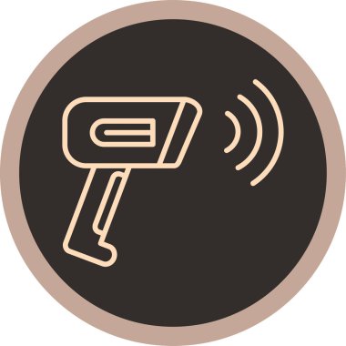 Bir radyo simgesinin vektör illüstrasyonu