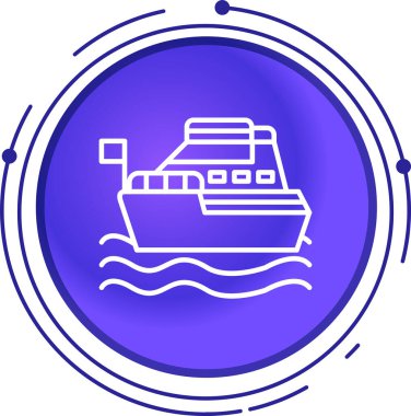 Gemi. Web simgesi basit illüstrasyon