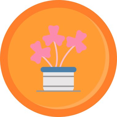 Bitki. Web simgesi basit illüstrasyon