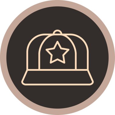 Bir yıldız şapkası simgesinin vektör illüstrasyonu