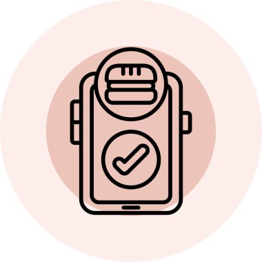 Akıllı telefon simgesinin vektör illüstrasyonu