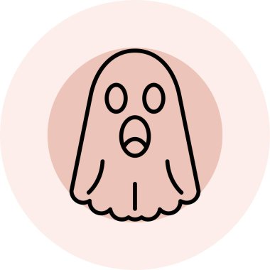 Cadılar Bayramı hayalet simgesi vektör illüstrasyonu