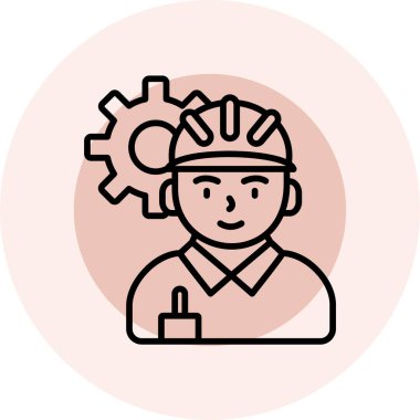 Mühendis simgesi vektör çizimi