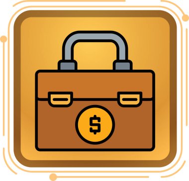 evrak çantası vektör simgesi modern basit vektör illüstrasyonu