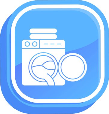 Çamaşır makinesi. Basit resimleme