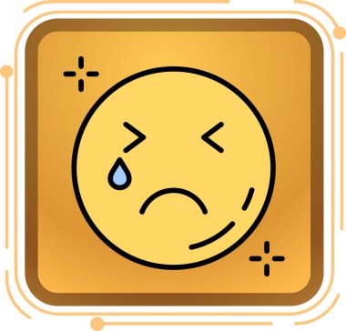 Üzgün ifade ifadesi beyaz üzerine izole