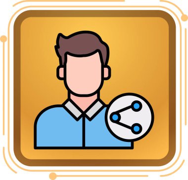 İşadamı vektör simge işareti simge vektör çizim kişisel ve ticari kullanım için..