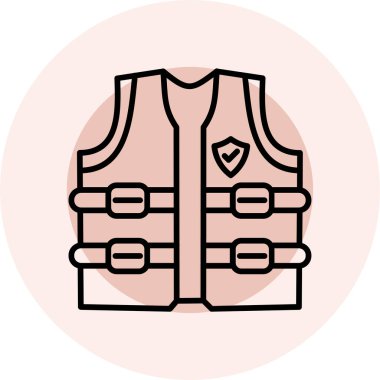 Bir ceket simgesinin vektör illüstrasyonu