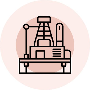 gaz tankı simgesi, vektör illüstrasyonu basit tasarım