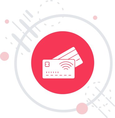 Kredi kartının vektör düzlüğü simgesi