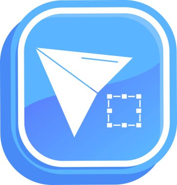 Bir düzlem simgesinin vektör çizimi