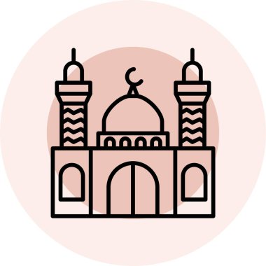 Cami simgesi vektör illüstrasyonu