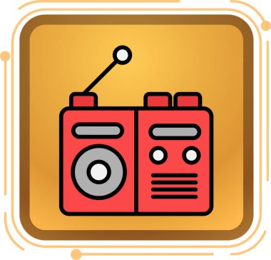 Radyo simgesinin vektör illüstrasyonu