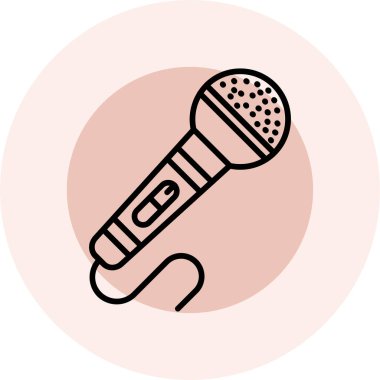 mikrofon simgesi vektör illüstrasyonu