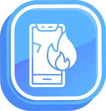 cep telefonu ateşleme simgesi - taslak biçimi