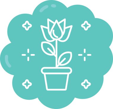 çiçek simgesi vektör illüstrasyonu