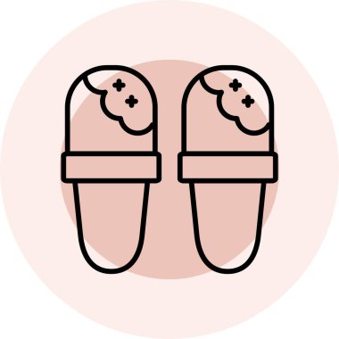 Bir çift bebek terliğinin vektör çizimi