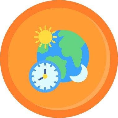 Düz şekilli dünya gezegen ikonu