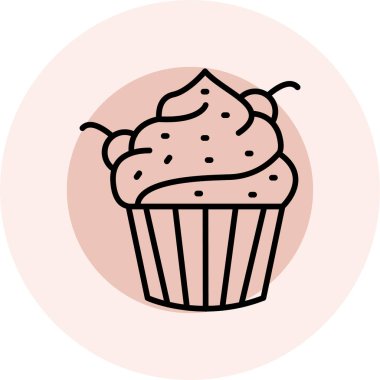 Pasta Simgesinin Vektör illüstrasyonu