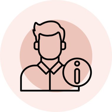 Kamera çizgisi simgesi olan adam avatarı.