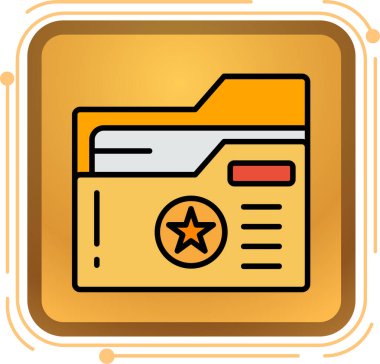 belge dosya vektör illüstrasyonu çizgi film biçiminde