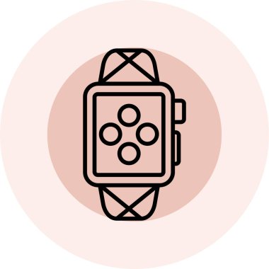 akıllı saat vektör simgesi modern basit vektör çizimi