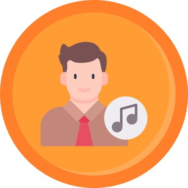 Vektör çizimi. müzik çalar düz simge.