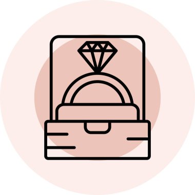 Yüzük simge vektör çizim