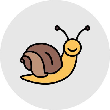 Salyangoz ikonu. Web için salyangoz vektör simgelerinin özet çizimi