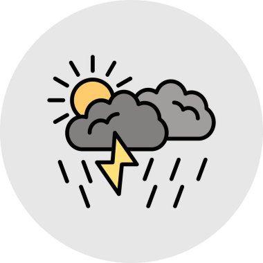 Kişisel ve ticari kullanım için vektör hava durumu simgesi.