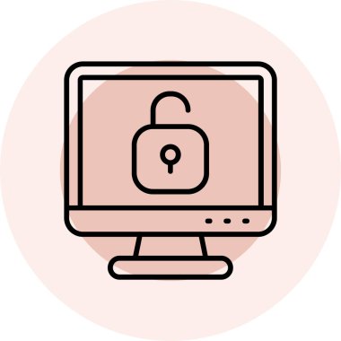 Dizüstü bilgisayar simgesi vektör çizimi