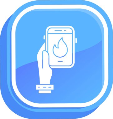 vektör ateş mobil uygulama simgesi