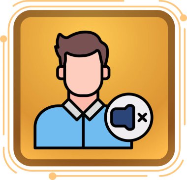 Konuşma sohbet simgesine sahip kullanıcı