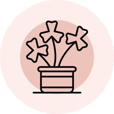 Basit bir çiçek ikonu. vektör illüstrasyonu