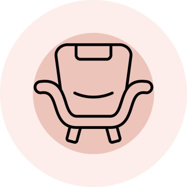 Sandalye. Web simgesi basit illüstrasyon