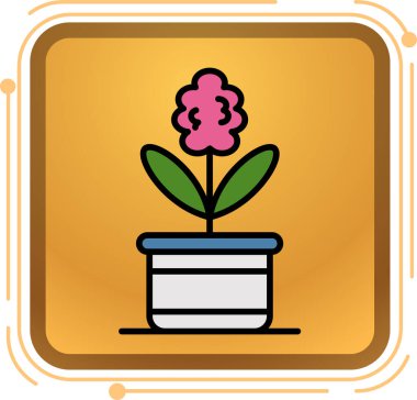 Moda tarzında izole edilmiş çiçek saksısı simgesi