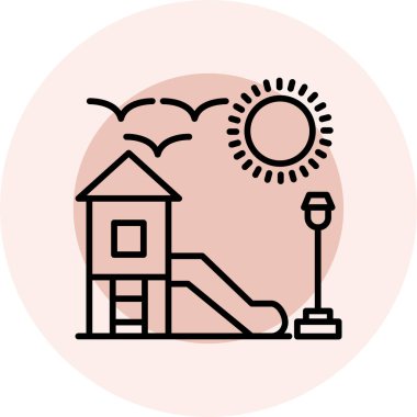 Evin minimalist vektör illüstrasyonu