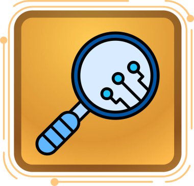 loupe simgesi, vektör illüstrasyonu basit tasarım