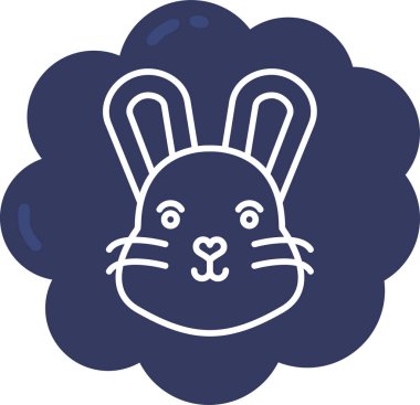 Tavşan simgesi vektör illüstrasyonu