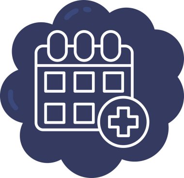 tıp hastanesi web simgesi, basit illüstrasyon