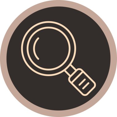 Büyütme cam vektörü glifleri düz simge