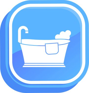 Banyo banyosu ikonu, ana hatlarıyla dolu.