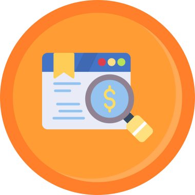 Dolar vektör renk çizgisi simgesi