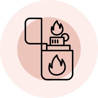 Yangın söndürücüsü. Basit resimleme