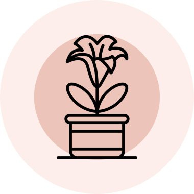 Bitki simgesinin vektör illüstrasyonu