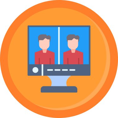 video. Web simgesi basit illüstrasyon