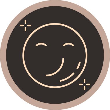 Mutlu gülümseme vektör simgesi modern illüstrasyon